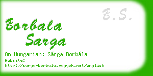 borbala sarga business card