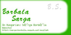 borbala sarga business card